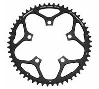 Plato ruta 5bra d.110 stronglight 53dts exterior negro alu 7075 tipo shimano 9-1
