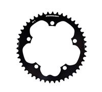 Plato ruta 5bra d.130 stronglight dural 46dts negro tipo shimano 8-9v.