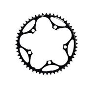 Plato ruta 5bra d.130 stronglight dural 52dts negro tipo shimano 8-9v.