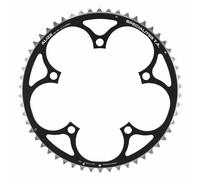 Plato ruta 5bra d.130 ta alize 54dts exterior negro alu 7075 tipo shimano 8-9-10