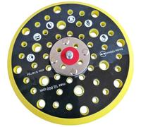 Plato Soporte Lijadora Orbital 150 mm 52 Agueros - Base de Fijación Autoadherente Alta Aspiración - Compatible con Lijadoras 6” - Repuesto Profesional para Madera, Metal y Automoción