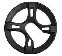 Plato y protector de bicicleta de 42 dientes con 4 agujeros para bicicleta de montaña, protector de cadena de plástico, protector de polvo, escombros, espacio entre agujeros, 9,7-10,7 cm, negro