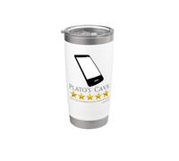 Platón - Filosofía Griega Antigua - Alegoría De La Cueva Meme Vaso térmico de acero inoxidable de doble pared