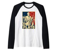 Platón Filósofo Griego Antiguo Sabiduría Clásica Camiseta Manga Raglan