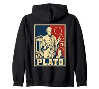 Platón Filósofo Griego Antiguo Sabiduría Clásica Sudadera con Capucha