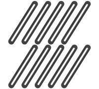 Platos Ajustables, Conjunto de 10 Placas Perforadas en Acero, Conectores de Madera con Luces Largas, Placas de Unión para la Reparación y Fijación de Muebles de Madera para Proyectos DIY - 155x19mm