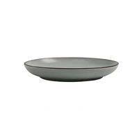 Platos apilables de cerámica retro, plato de cena para el hogar, material grueso, plato de aperitivo, plato de postre para pasta, plato de servir 5 piezas para pizza y pasta, plato de postre (color: A