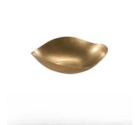 Platos de acero inoxidable 304 con forma irregular dorados, ideales para el hogar y uso diario, con estilo vintage y 304, 16 x 6 x 4 cm, hechos de acero inoxidable (B)