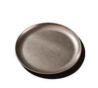 Platos de acero inoxidable 304, estilo industrial, bandejas café vintage, platos creativos for carne, pasta y postre(30CM)