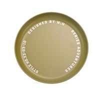 Platos de acero inoxidable - Platos de metal para comer, placas de exterior seguras para el patio | Dince cornoso para adultos higiénicos y bajo mantenimiento, portátiles para adultos que comen