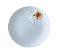 Platos de aperitivo, plato de pan de cerámica, bonito diseño de oso, vajilla decorativa resistente, plato de servir encantador para hotel, exhibición, comedor, cocina, aperitivos, servir, degustación