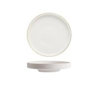 Platos de Cena Platos de Postre Plato plano de cerámica irregular de color blanco puro, plato for dim sum, plato for sushi, platos for pasta, bandeja for postres, platos de exhibición Platos Platos de