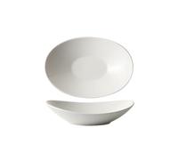 Platos de Cena Platos Plato hondo creativo de 8,5 pulgadas, cuenco ovalado con forma lingote, for el hogar, especial pez, blanco, for cocina japonesa Plato de Comida Platos Llanos Apilables