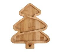 Platos de comida de Navidad con temática navideña, diseño de árbol de Navidad/campanas, platos de madera para servir, para festivales, hogares, oficinas, decoraciones navideñas