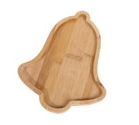 Platos de comida de Navidad con temática navideña, diseño de árbol de Navidad/campanas, platos de madera para servir, para festivales, hogares, oficinas, decoraciones navideñas