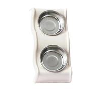 Platos de comida para gatos, tazón de agua doble para perros,Tazones dobles de alimentación para gatos de compañía - Tazón para perros de gran capacidad cuencos para mascotas de acero inoxidable p