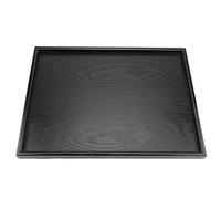Platos de madera maciza natural Bandeja de servicio Bandeja de té con bordes elevados Herramientas para servir comida elegante Decoración de mesa Accesorios para café (40*30cm)