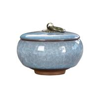 Platos de mantequilla Mantequera de cerámica agrietada, organizador té portátil for el hogar con tapa Platos de mantequilla para cocina(Green)