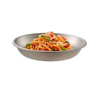 Platos de metal de titanio, apilables para camping, platos de camping, almacenamiento ligero para cocina, esta placa de titanio es para uso en la cocina durante la cena y la hora de comer