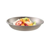 Platos de metal de titanio, apilables para camping, platos de camping, almacenamiento ligero para cocina, esta placa de titanio es para uso en la cocina durante la cena y la hora de comer
