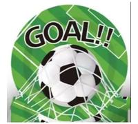 Platos de papel con diseño de balón de fútbol - paquete de 10.