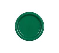 Platos de papel de 18 cm, juego de 6 platos desechables, sin plástico, vajilla para fiesta de cumpleaños, decoración de fiestas, decoración de mesa y accesorios de fiesta, verde oscuro