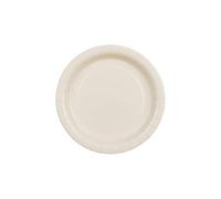 Platos de papel de 18 cm, juego de 6 platos desechables, sin plástico, vajilla para fiesta de cumpleaños, decoración de fiestas, decoración de mesa y accesorios de fiesta, color beige