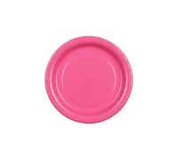 Platos de papel de 18 cm, juego de 6 platos desechables, sin plástico, vajilla para fiesta de cumpleaños, decoración de fiestas, decoración de mesa y accesorios de fiesta, color rosa