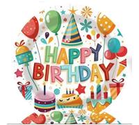 Platos de papel de cumpleaños con diseño de pastel - paquete de 10