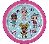 Unique- LOL Surprise Platos de Papel Ecológicos-18 cm-Fiesta Paquete de 8, Multicolor, 18 centimeters (20904EU)