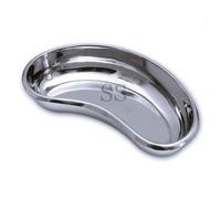 Platos de riñón para guantes quirúrgicos, bandeja curvada para máscaras quirúrgicas, lavabo, bandeja de acero inoxidable, quirúrgica médica de 6"