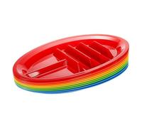 Platos de taco para cocina, platos de servir, bandeja de zonas de inmersión, soporte para tacos de sección dividida, bar, servir, comedor, restaurante, martes por la noche, cena, polímero