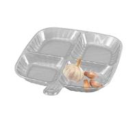 Platos Divididos - Plato Cuadrado De Control De Porciones Con Cuatro Compartimentos Para Frutas Y Alimentos,Recipientes Para Frutas Y Uso Doméstico Apto Para Lavavajillas Para Bebés Camping Hogar Via