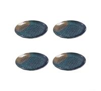 Platos llanos de melamina, paquete de 4 inastillables (19 cm) | Melamina inastillable, diseño ligero, resistente a caídas, ideal para niños y uso al aire libre, paquete de 4