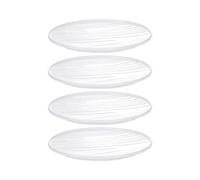 Platos Melamina 20cm Irrompibles Reutilizables 4 para uds Platos(White) | Melamina irrompible, reutilizable, ligero, 20.2cm, para ideal para exterior y camping
