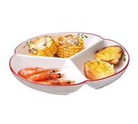 Platos para controlar las raciones, Plato De Cena Dividido De Cerámica Del Plato De Ensalada Del Postre, 7" 8" 9" Que Adelgaza Con 3 Secciones