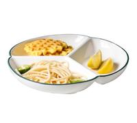 Platos para controlar las raciones, Plato De Cena Dividido De Cerámica Del Plato De Ensalada Del Postre, 7" 8" 9" Que Adelgaza Con 3 Secciones