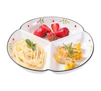 Platos para controlar las raciones, Plato De Cena Dividido De Cerámica Del Plato De Ensalada Del Postre, 7" 8" 9" Que Adelgaza Con 3 Secciones