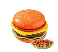 Platos para entrantes - Juego apilable de 6 pisos, platos de postre de cerámica, lindos platos en forma de hamburguesa con diseño decorativo | Platos de cocina elegantes para ensaladas y aperitivos