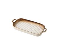 Platos para hornear Fuente rectangular grande for hornear de cerámica de 30,6 cm for cocinar en la cocina y uso diario. Apto for horno microondas.(White)