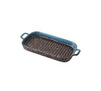 Platos para hornear Fuente rectangular grande for hornear de cerámica de 30,6 cm for cocinar en la cocina y uso diario. Apto for horno microondas.(Blue)