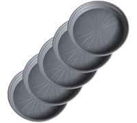 Platos para Macetas Interior Exterior PP Grueso, Bandeja Plantas, 5 Pzas | Bandeja de Goteo para Plantas Redonda Resistente para Jardín, Patio, Hogar(Gray,29.3x3.7cm/11.5x1.5in)