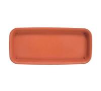Platos Para Macetas Platillo de planta con bandeja rectangular de plástico | Bandejas de goteo Platillos Maceta interior y exterior(Red-34x14cm)