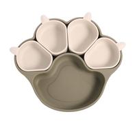 Platos para niños pequeños con succión,platos de silicona para | Bandeja separadora de ventosa en forma de garra de gato,Platos de cena de silicona para, potentes platos de ventosa