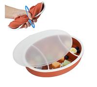 Platos para niños pequeños divididos de silicona | Alimentación dividida en de pelota de rugby - Entrenamiento autonutricional, plato dividido, accesorios de alimentación para niños pequeños