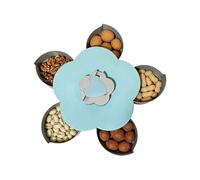 Platos Para Servir: Plato Para Servir Comida De, Platos Redondos, Bandeja Giratoria Para Verduras Con Múltiples Compartimentos Con Tapa, Plato Para Aperitivos | Para Chips Vegetarianos, Salsas,