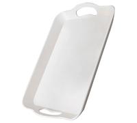 Platos para servir platos, bandeja rectangular para aperitivos, con asa para celebración familiar, cocina, salón, picnic, brunch al aire libre, barbacoa buffet