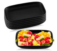 Platos para servir - Platos de postre, 15,5 x 9,1 cm, 6 unidades, para entrantes, sushi, postre, platos para servir, platos de desayuno, platos pequeños, platos de mezzzeteller para sushi, postres y