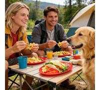 Platos Para Tacos - 4 Piezas Soporte Para Servicio De Alimentos Con Divisores - Platos De Tacos En Posición De Pie,Para Fiestas Cocina Bodas Almuerzos Celebraciones Restaurantes Catering Comercial