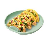 Platos para tacos - Soportes para tacos con divisores | Bandeja para tacos, soporte para tacos, bandeja para tortilla apta para lavavajillas y microondas para comida rápida, fiesta, cena familiar